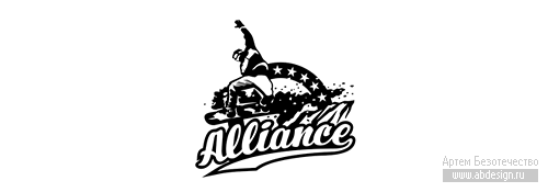 Вариант знака для магазина «Alliance Boardshop»
